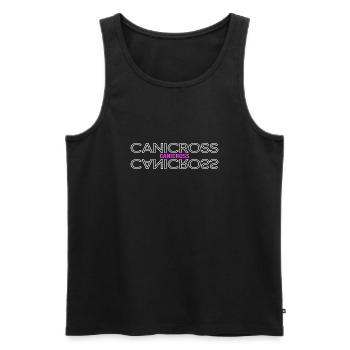 Canicross dogrun run with dog CanicrossDay - Men's Premium Organic Tank Top - black - Front - Michal (187cm)