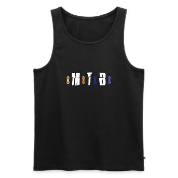 MTB Fahrradkette Mountainbiker Fahrradtrikot bike - Männer Premium Bio Tank Top - Schwarz - Vorne - AI Model Male 178 light (178cm)