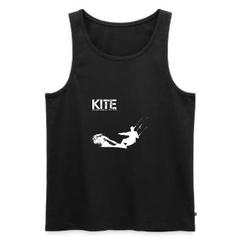 KITEBOARDING GESCHENK - Männer Premium Bio Tank Top - Schwarz - Vorne - AI Model Male 178 light (178cm)