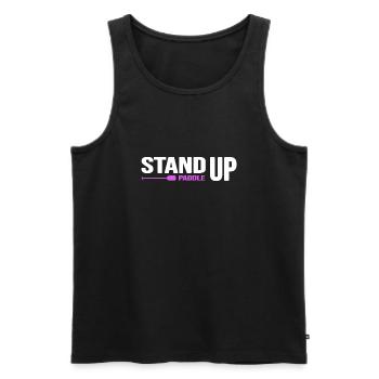 stand up paddle SUP paddle motivation stand up - Débardeur bio Premium Homme - noir - Devant - Michal (187cm)