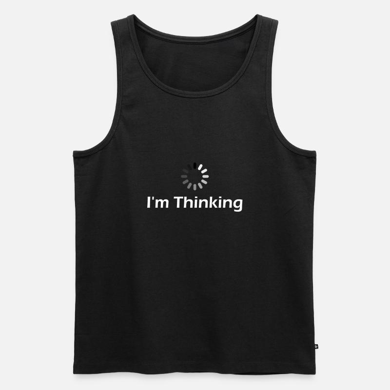 Ich denke nach - Männer Premium Bio Tank Top - Schwarz