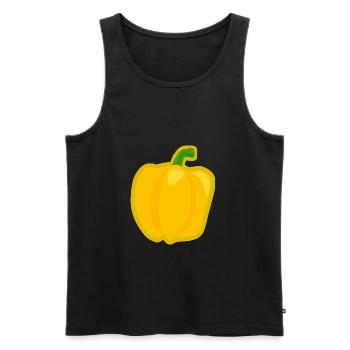 paprika chilli chili pepper citrus veggie vegetable - Men's Premium Organic Tank Top - black - Front - AI Model Male 178 light (178cm)