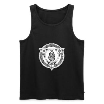 Zodiac sign Viking fox - Men's Premium Organic Tank Top - black - Front - Michal (187cm)