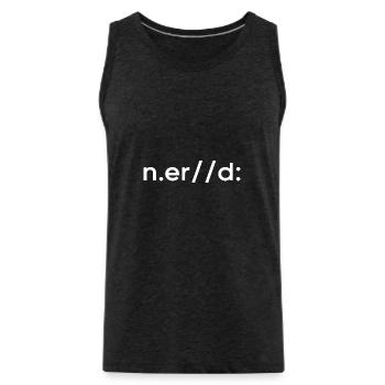 nerd coder online gaming gamer IT-experte - Männer Premium Bio Tank Top - Anthrazit - Vorne - Alexander (188cm)