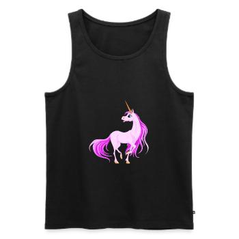 licorne - Débardeur bio Premium Homme - noir - Devant - Michal (187cm)