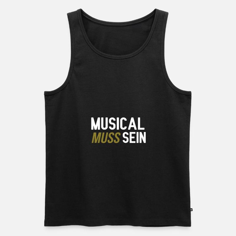 Musical muss sein - Männer Premium Bio Tank Top - Schwarz