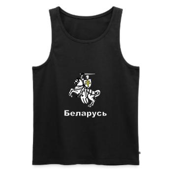 Pahonia Belarus - Men's Premium Organic Tank Top - black - Front - AI Model Male 178 light (178cm)