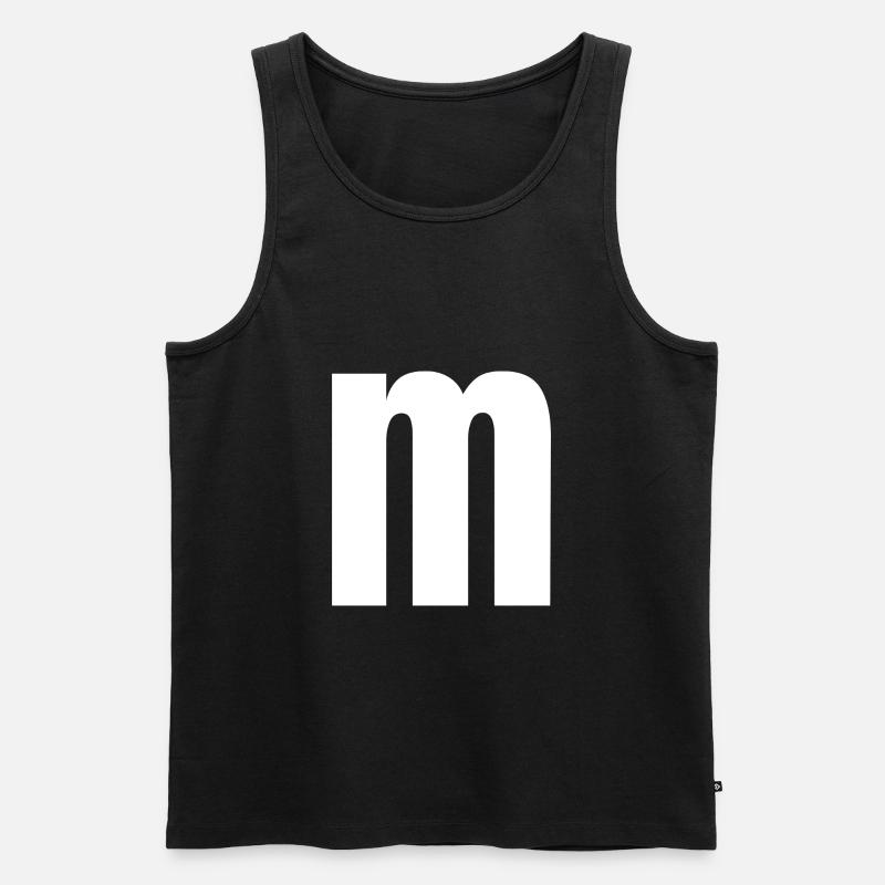 M - Männer Premium Bio Tank Top - Schwarz
