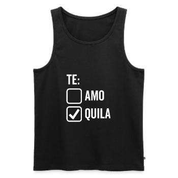 Teamo Tequila - Débardeur bio Premium Homme - noir - Devant - AI Model Male 178 light (178cm)