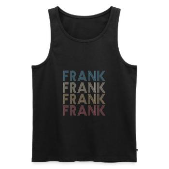 Frank Name I Retro First Name Cool - Men's Premium Organic Tank Top - black - Front - AI Model Male 178 light (178cm)