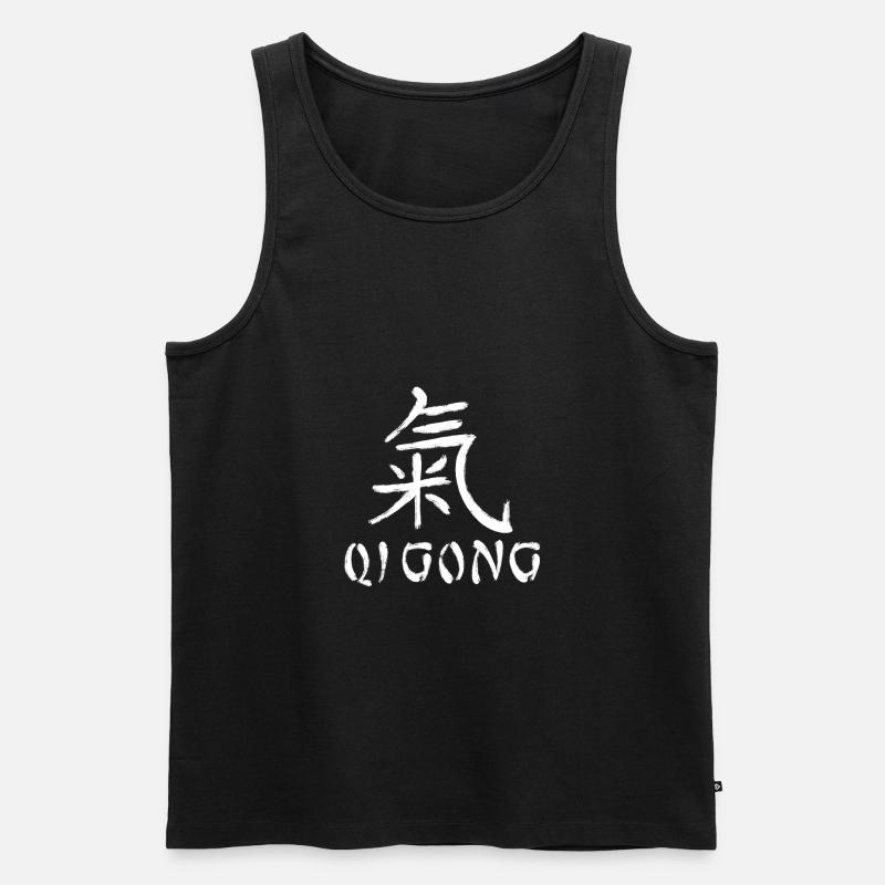 Qi Gong - Männer Premium Bio Tank Top - Schwarz