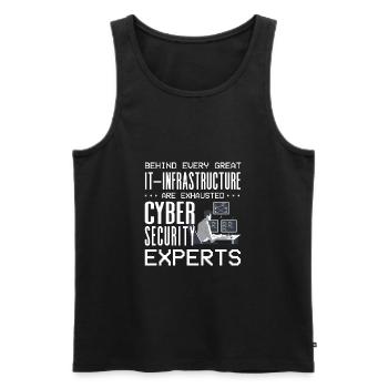 Expert en cybersécurité Hacker éthique - Débardeur bio Premium Homme - noir - Devant - Michal (187cm)