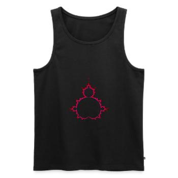 Mandelbrot Fractal - Men's Premium Organic Tank Top - black - Front - AI Model Male 178 light (178cm)