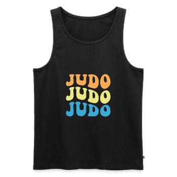 Judo - Débardeur bio Premium Homme - noir - Devant - Michal (187cm)