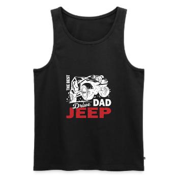 The Best Dad Drive Jeep - Männer Premium Bio Tank Top - Schwarz - Vorne - AI Model Male 178 light (178cm)
