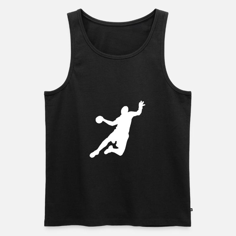 Handball - Männer Premium Bio Tank Top - Schwarz