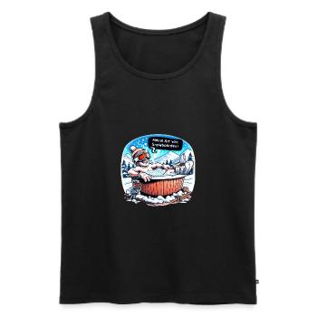 lustiger Snowboarder Meme für Ski Urlaub Apres Ski - Männer Premium Bio Tank Top - Schwarz - Vorne - Michal (187cm)
