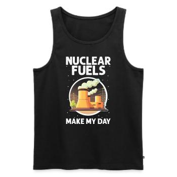 Kernenergie Spruch für Kernenergie - Männer Premium Bio Tank Top - Schwarz - Vorne - Michal (187cm)
