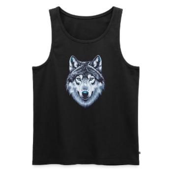 Loup - Débardeur bio Premium Homme - noir - Devant - Michal (187cm)