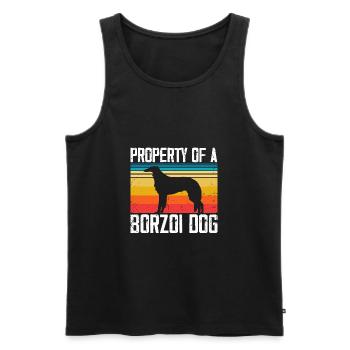 Barsoi propriétaire de chien Cool Dog Idée cadeau - Débardeur bio Premium Homme - noir - Devant - Michal (187cm)