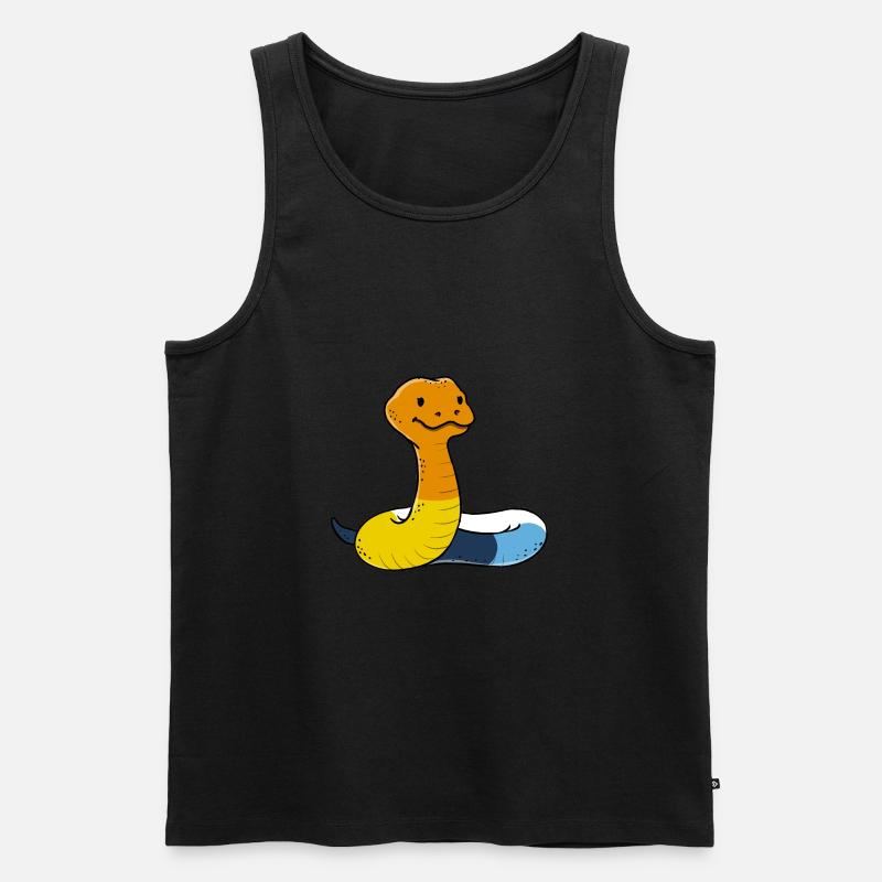 Schlange Aroace Pride - Männer Premium Bio Tank Top - Schwarz