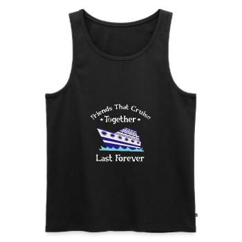 Kreuzfahrt mit Freunden Kreuzfahrtschiff - Männer Premium Bio Tank Top - Schwarz - Vorne - AI Model Male 178 light (178cm)
