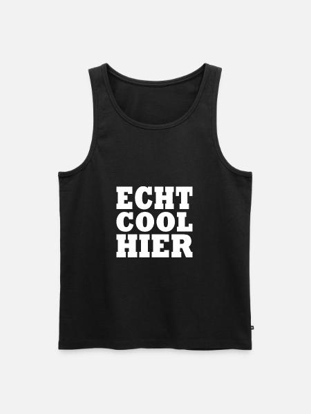 Echt cool hier - Männer Premium Bio Tank Top - Schwarz