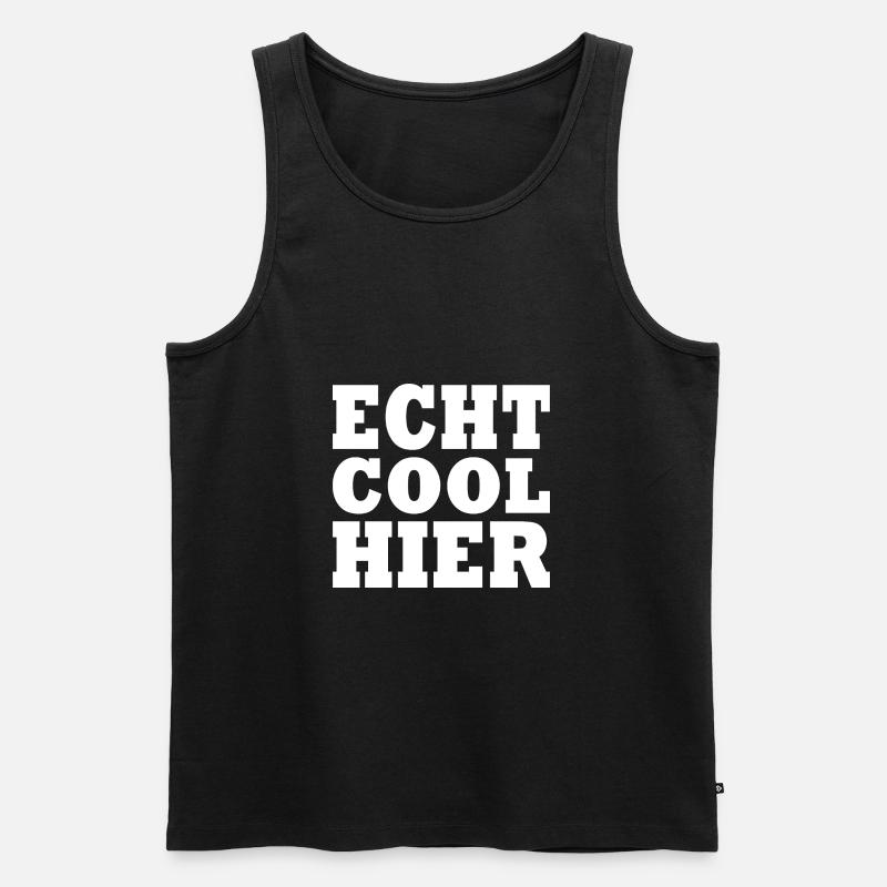 Echt cool hier - Männer Premium Bio Tank Top - Schwarz