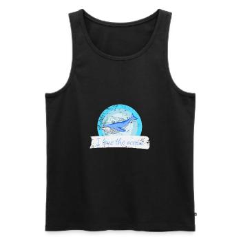 Blue whale - Men's Premium Organic Tank Top - black - Front - Michal (187cm)