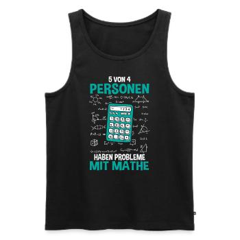 Mathe Mathematik Lehrer Rechner - Männer Premium Bio Tank Top - Schwarz - Vorne - Michal (187cm)
