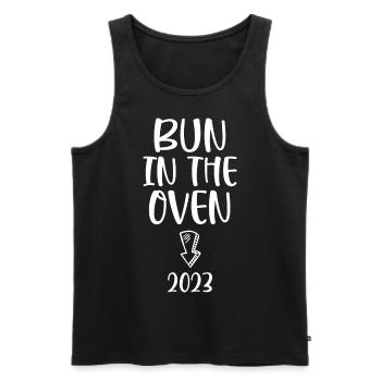 Run In The Oven 2023 Mère enceinte bébé - Débardeur bio Premium Homme - noir - Devant - AI Model Male 178 light (178cm)