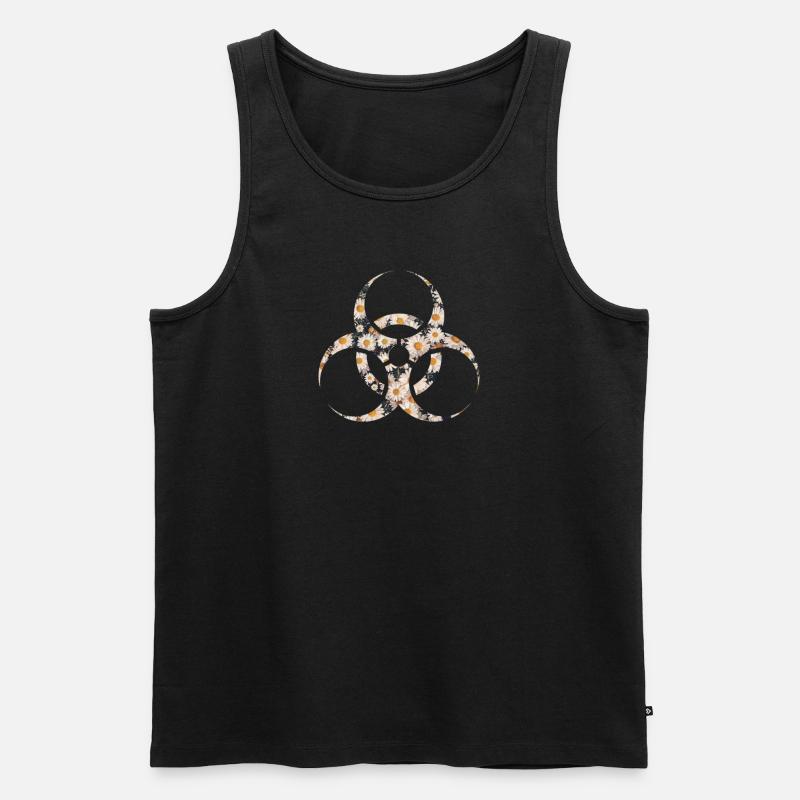 Gänseblümchen Biohazard - Männer Premium Bio Tank Top - Schwarz