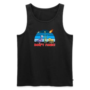 Dinos - Men's Premium Organic Tank Top - black - Front - AI Model Male 178 light (178cm)
