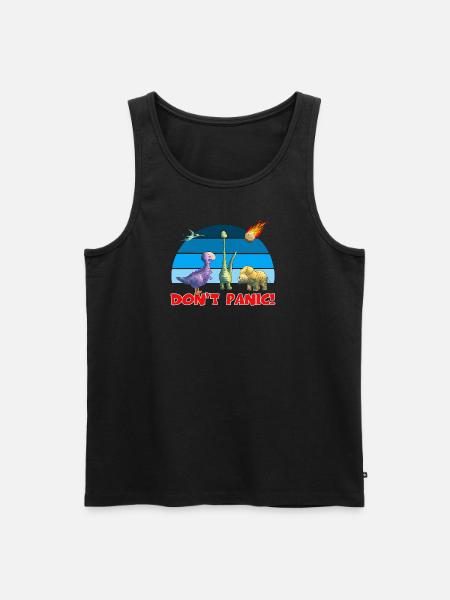 Dinos - Männer Premium Bio Tank Top - Schwarz