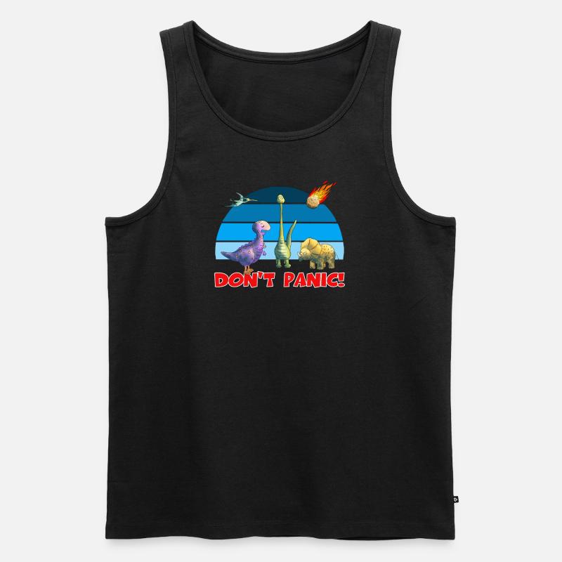 Dinos - Männer Premium Bio Tank Top - Schwarz