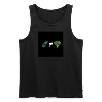 Das ist kein Brokkoli - Männer Premium Bio Tank Top - Schwarz - Vorne - AI Model Male 178 light (178cm)