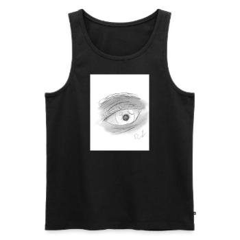Eye can see you - Men's Premium Organic Tank Top - black - Front - Michal (187cm)