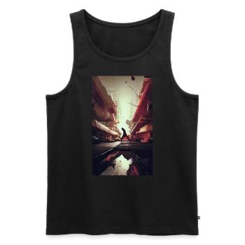 hero passion winner sports ai create - Männer Premium Bio Tank Top - Schwarz - Vorne - Michal (187cm)