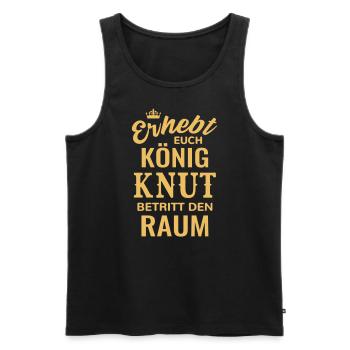 Name Knut Geschenkidee Geburtstag lustig König - Männer Premium Bio Tank Top - Schwarz - Vorne - AI Model Male 178 light (178cm)