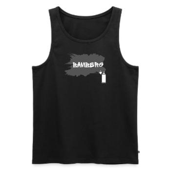 Fancy Bamberg Street & Graffity Style - Débardeur bio Premium Homme - noir - Devant - AI Model Male 178 light (178cm)