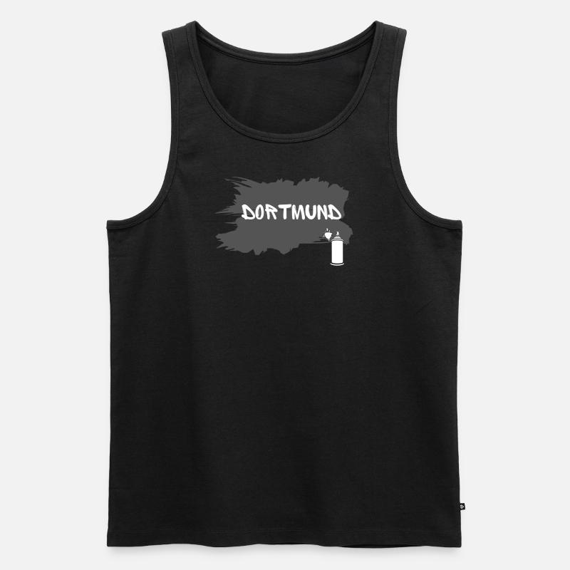 Fancy Dortmund Street & Graffity Style - Männer Premium Bio Tank Top - Schwarz
