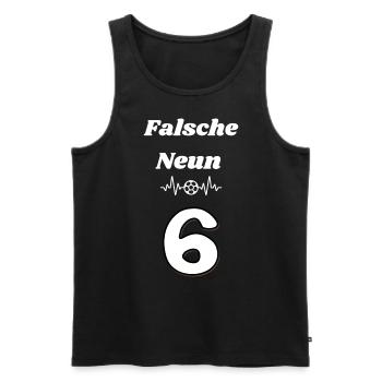 Falsche neun - Männer Premium Bio Tank Top - Schwarz - Vorne - Michal (187cm)