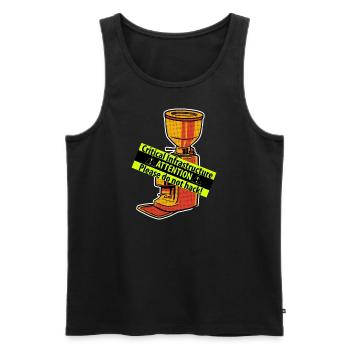 Die Kritische Infrastruktur namens Kaffeemaschine - Männer Premium Bio Tank Top - Schwarz - Vorne - AI Model Male 178 light (178cm)
