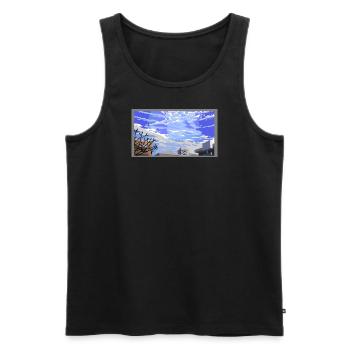 Asian Anime City - Männer Premium Bio Tank Top - Schwarz - Vorne - AI Model Male 178 light (178cm)