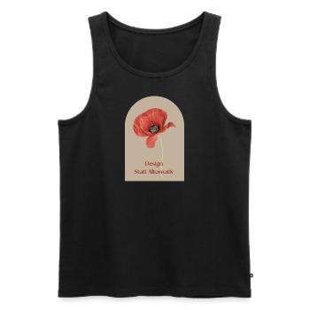 Design statt alternativ 2 - Männer Premium Bio Tank Top - Schwarz - Vorne - Michal (187cm)