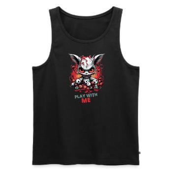 Halloween Cat Design - La Nuit des sorcières - Débardeur bio Premium Homme - noir - Devant - Michal (187cm)