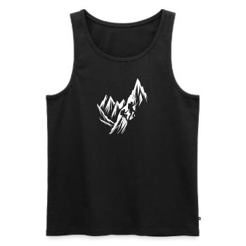 Team mountaineers - Men's Premium Organic Tank Top - black - Front - Michal (187cm)