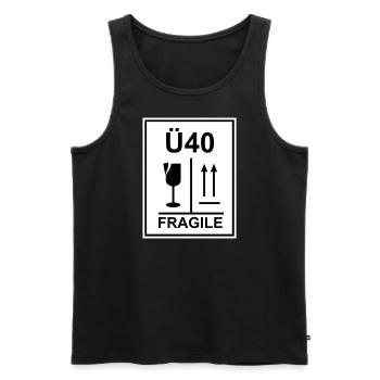 Ü40 - Männer Premium Bio Tank Top - Schwarz - Vorne - Michal (187cm)