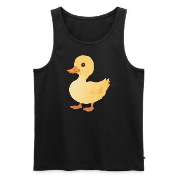 Entchen Gans - Männer Premium Bio Tank Top - Schwarz - Vorne - Michal (187cm)