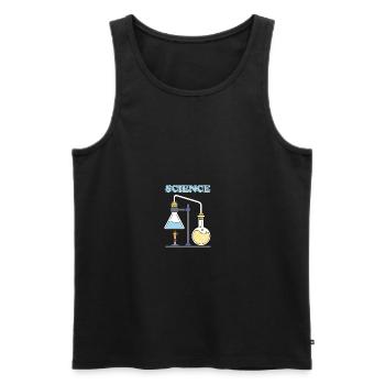 Stand back i am going to try Science - Men's Premium Organic Tank Top - black - Front - AI Model Male 178 light (178cm)